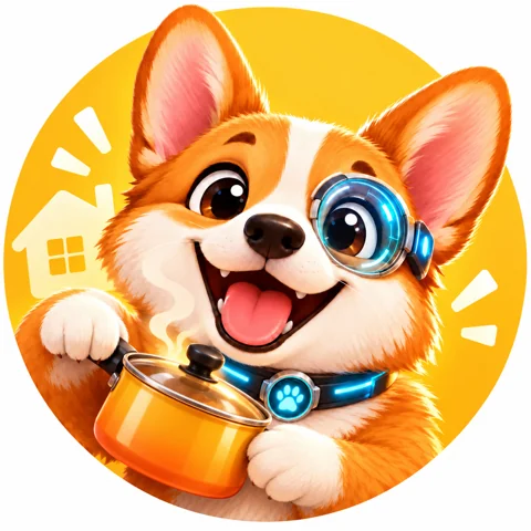 Mascote Fareja Aí com uma panela, representando o grupo Casa